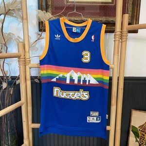 Denver Nuggets Allen Iverson #3 Adidas Rainbow Skyline Throwback Jersey - XL 🧡🎀